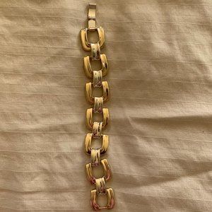 NWOT Gold Plated Metal Chained Bracelet